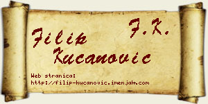 Filip Kucanović vizit kartica